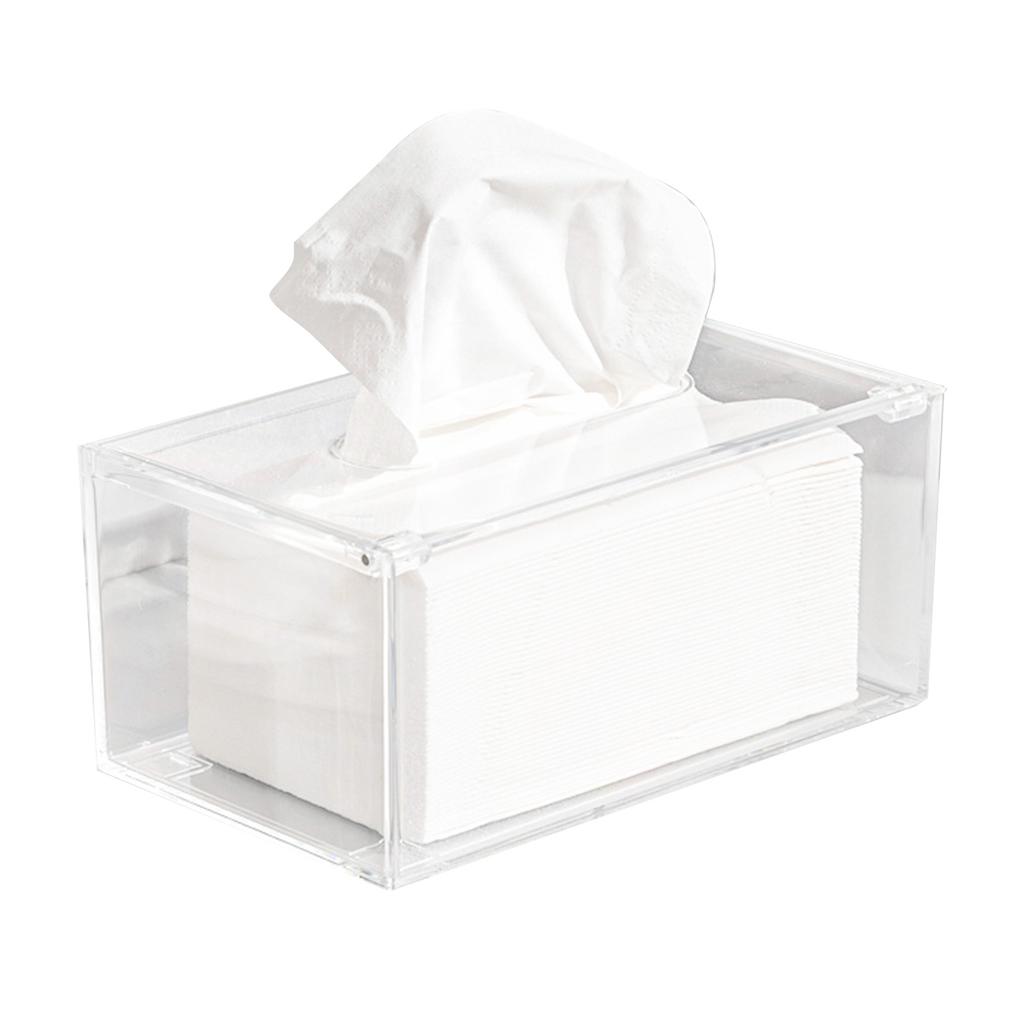 Taschentuchbox-Abdeckung, transparent, rechteckig, Acryl, Serviettenbox-Halter für Wohnzimmer, Schlafzimmer