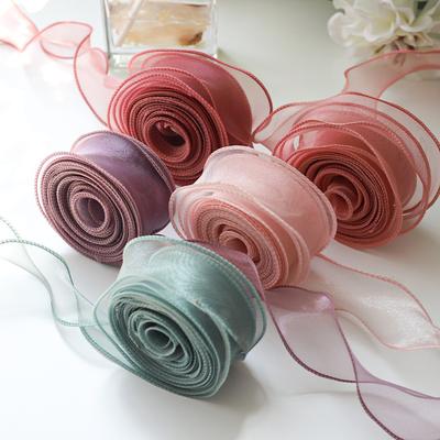 Flower Bouquet Packaging, Yarn Ribbon, Wavy Ribbon, Hand-held Flower, Snow Yarn, Butterfly Knot, Plain Fish Tail Yarn, Flower Shop Floral Supplies
