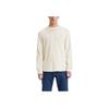 Levis FW23 Solid Color Crew Neck Pullover Long Sleeve Sweatshirt Men sweatshirt White A1851-0010