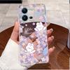 Phone Case For Vivo V25 Y35 Casing Luxury Cute Love Heart Rabbit Funny Pattern Transparent Silicone TPU Soft Shell Back Cover