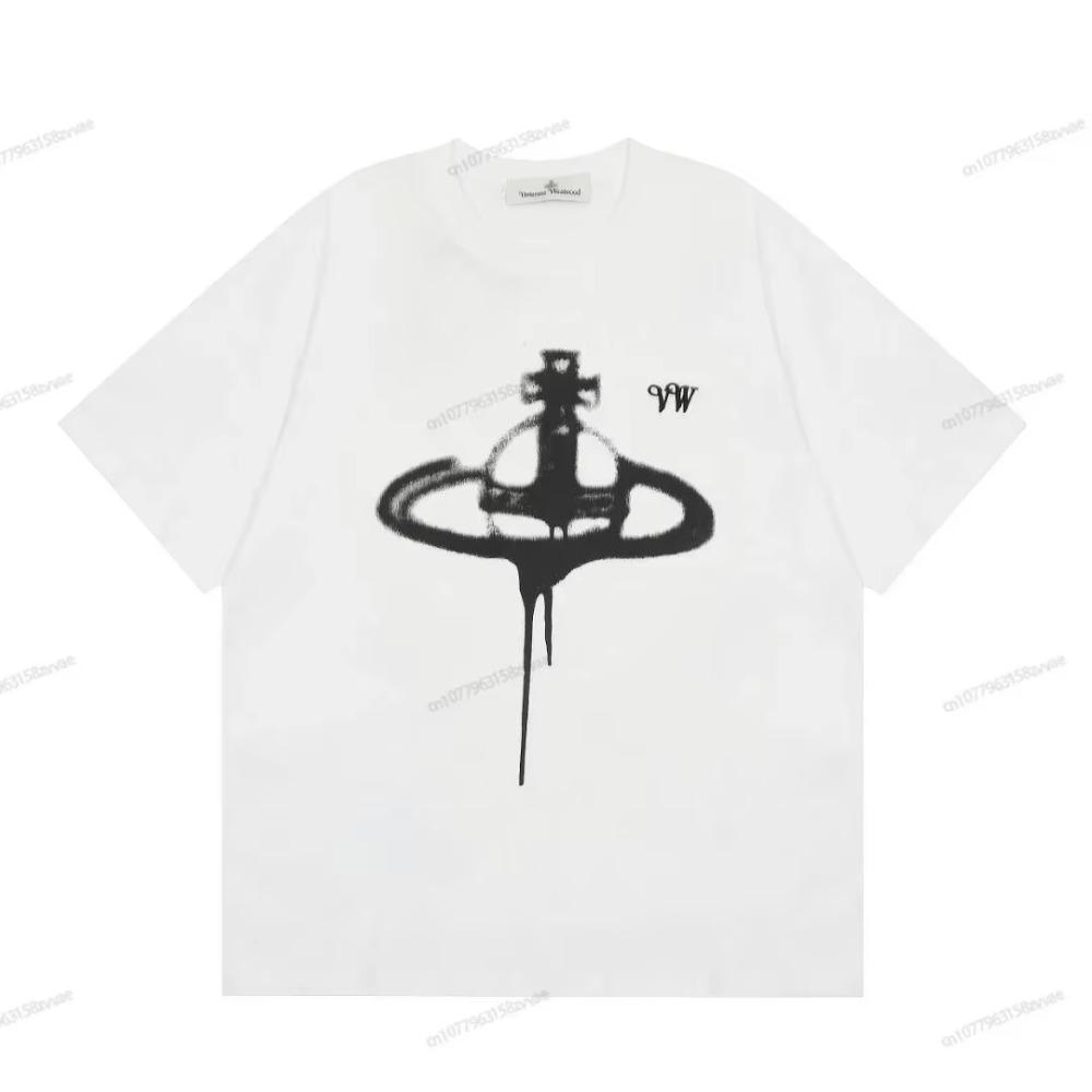 2024 Estate Nuova Stampa Cartoni Animati Larga Coppia Hip-hop Manica Corta Cotone T-shirt Sportiva Moda Manica Corta