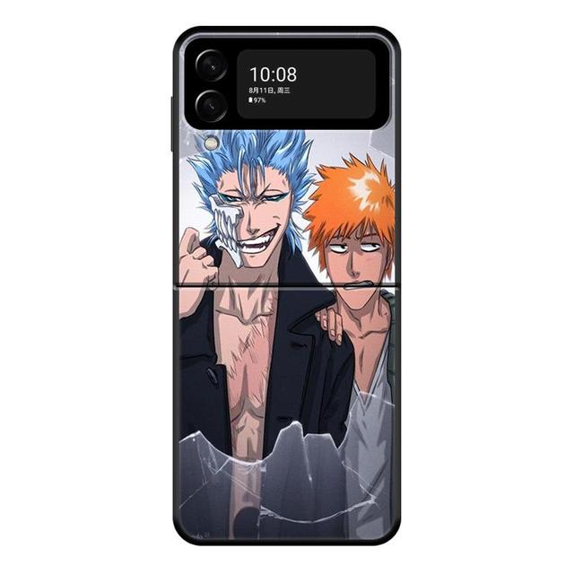 Japanische Comics Bleach Kurosaki Ichigo Hülle für Samsung Galaxy Z Flip 4 Z Flip3 5g Hülle für Galaxy Z Flip Pc Hard Phone Shell