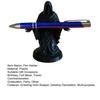 Kneeling Grim Reaper Pen Holder Halloween 3D Printed Black Robe Ghost Stationery Pencil Stand Home Office Desktop Decoration Ornament