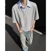 Fake two-piece shirt collar short-sleeved T-shirt men's summer new design sense versatile ruffian handsome loose half-sleeved T-shirt tide