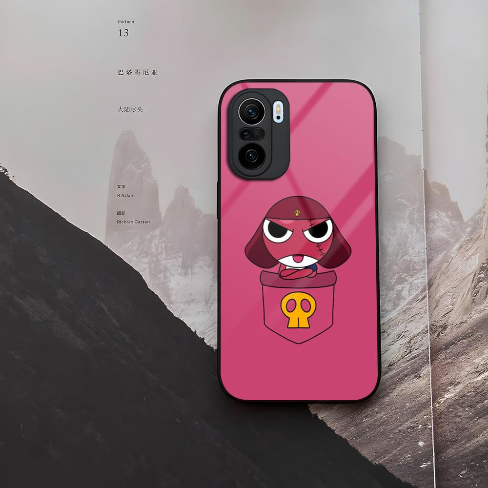 Cartoon Keroro Gunsou Frog Phone Case Tempered Glass For Xiaomi 15 14 12 Lite Pro 13 11t Lite POCO M6 M5 X6 X5 X3 F5 F6 Pro Cove