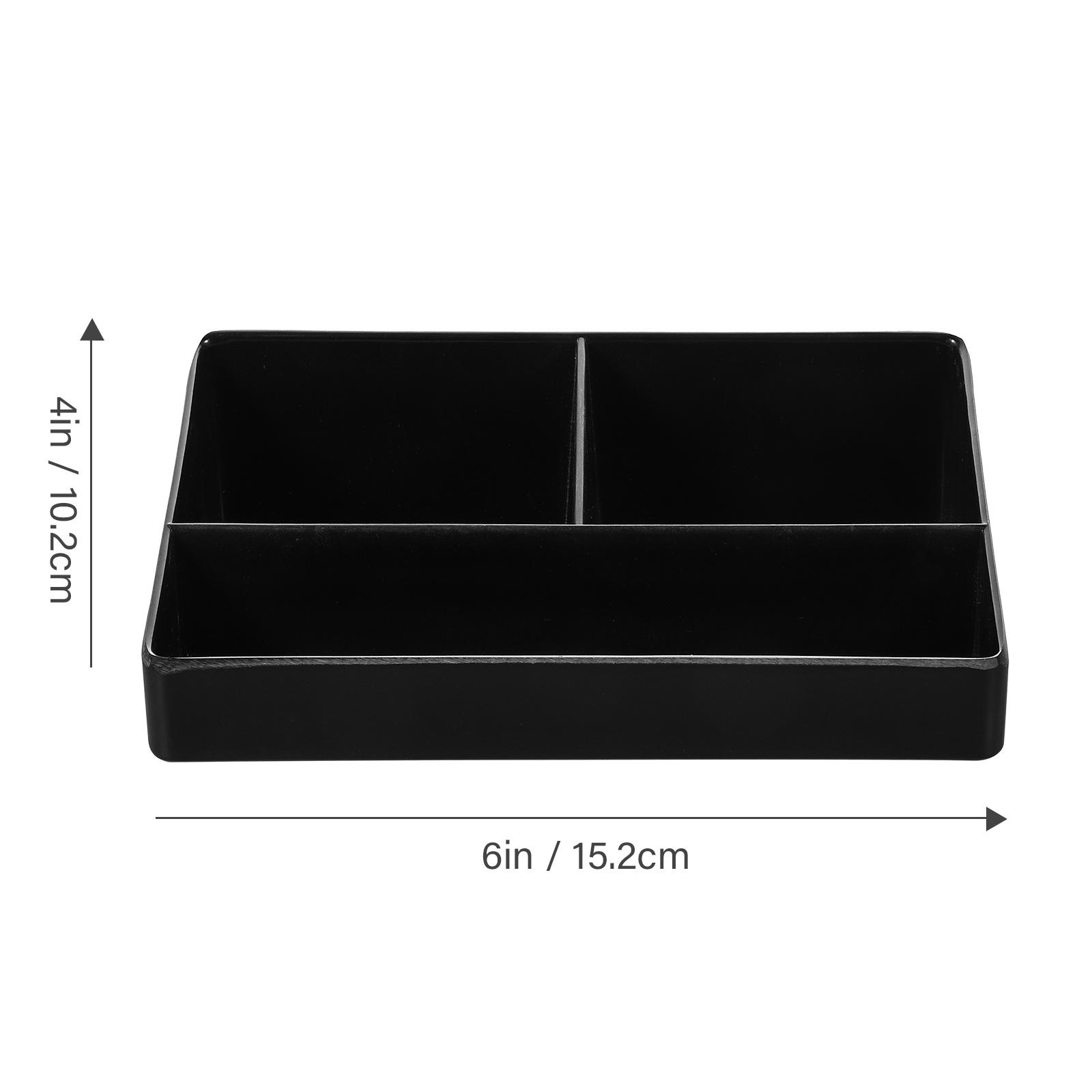 Органайзер-контейнер для чайных пакетиков с 3 отделениями для хранения на столешнице для пакетиков кофе сахара для отеля станции держатель для приправ настольный чёрный 1250₽