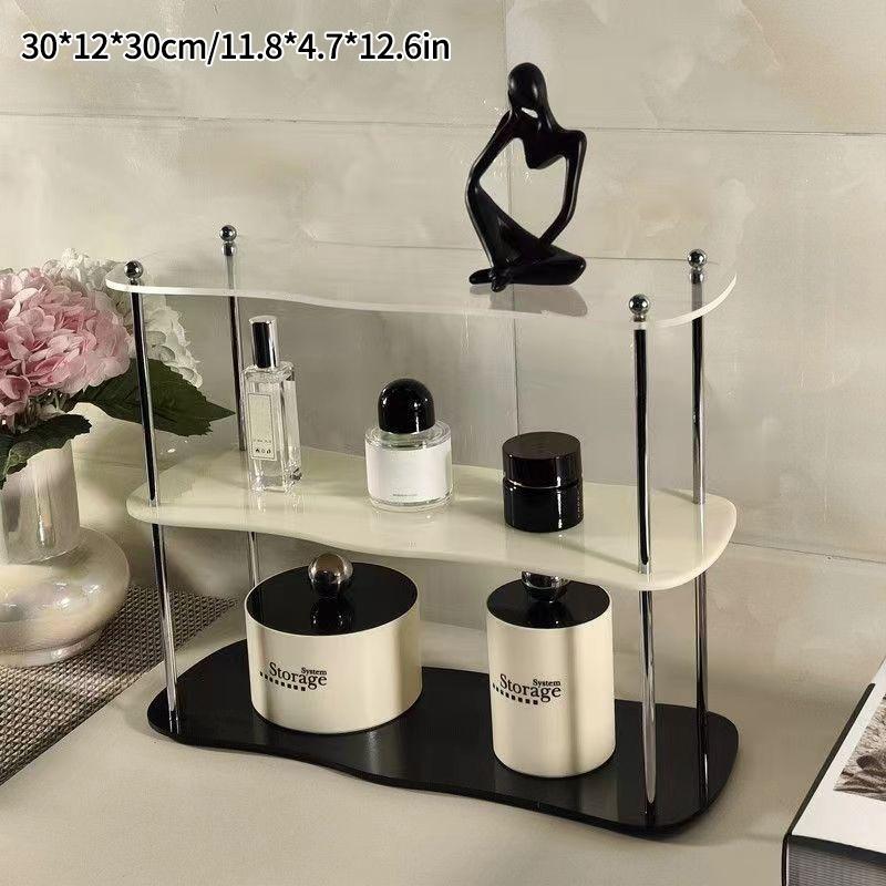 2/3 Tiers Acrylic Display Stand Desktop Cosmetics Perfume Display Display Rack Figurines Figures Cups Storage Holder INS Style