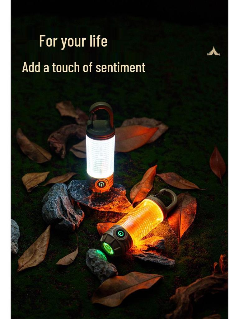 Multifunctional High-Power Portable Camping Light with Flashlight & Tent Atmosphere Light
