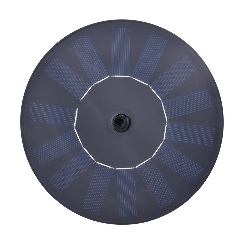 Ulepszona pompa fontanny solarnej Panel szklany Regulowana wysokość do kąpieli dla ptaków Ogród Basen Staw 16cm/6.3in