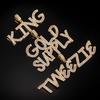 THE BLING KING Iced Cubic Zircon Baguettecz Initial Letters Pendant Necklace Words Name With 4mm CZ Tennis Chain Jewelry