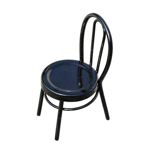 Miniature Chair, Tiny Metal Round Chair, Realistic Furniture Miniature, Mini Collectible Chair for Doll Mansion Miniature Rooms
