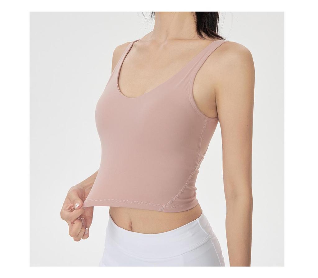 Women's Al*gn Yoga Tank Top - Shockproof Elastic Sports Bra with Chest Pads