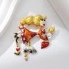 Retro Girly Light Luxury Versatile Car Love Pendant Female Brooch