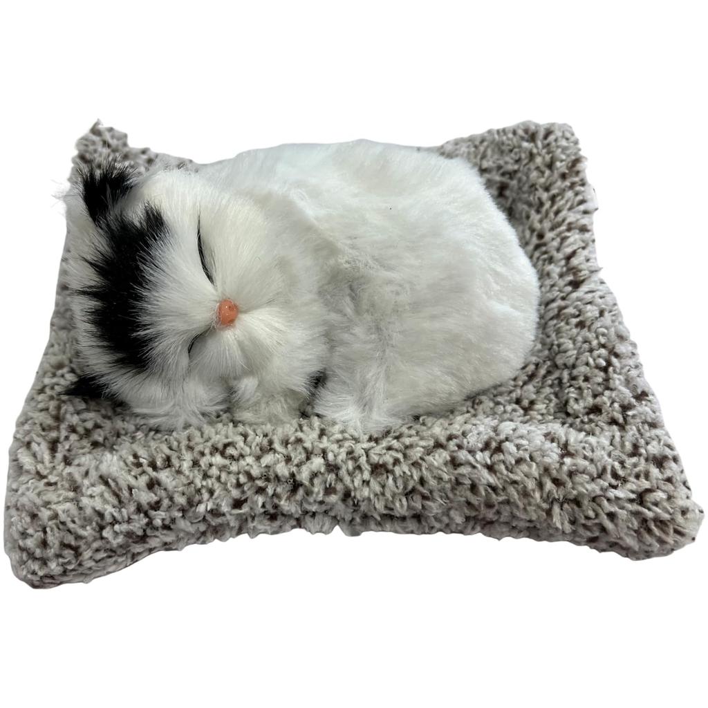 Q-FLA Plush Ornament, Meowing Cat, Black and White, Perfect for Gifts and Celebrations, 825187