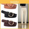 Belt Black Leather Women Premium Decorative Jeans Strap Metal Waistband Student