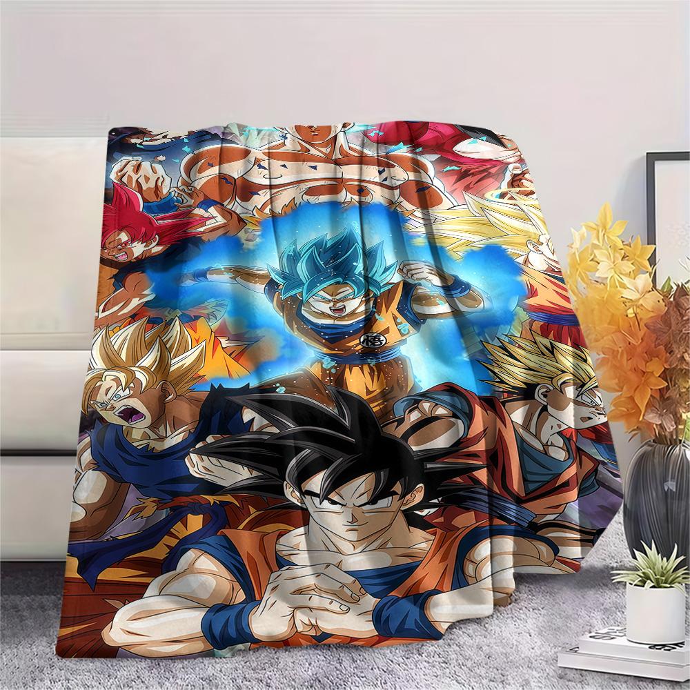 1PC Dragon Ball Super Patterned Flannel Blanket Suitable For All Seasons For Home Decor Warmth And Comfort Gifts Holiday Present