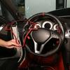 For Mercedes Benz A B C E GlA GLK Class W176 W246 W204 W207 W218 W212 Car Steering Wheel Frame Cover Trim Sticker Accessories
