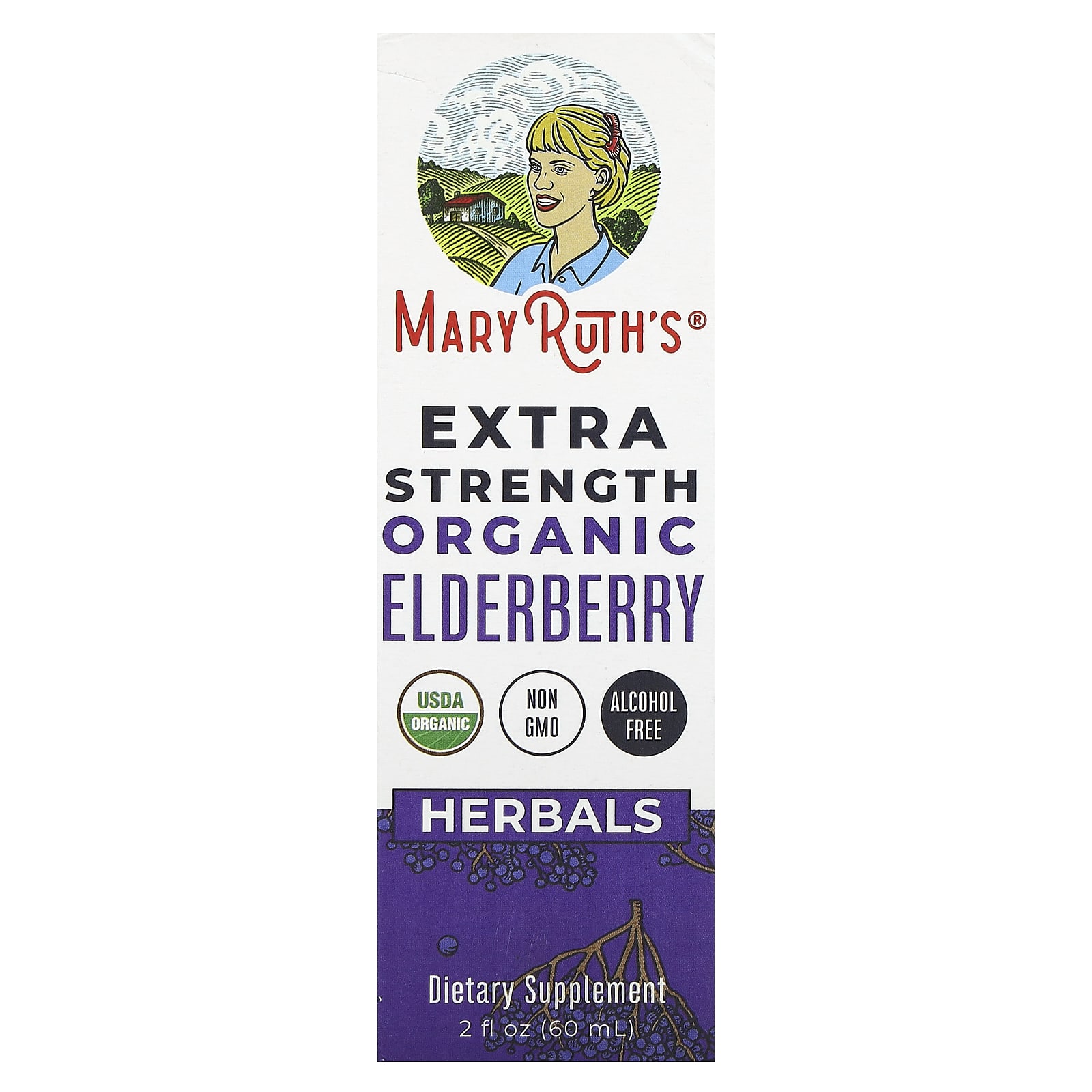 

MaryRuth s, Organic Elderberry, Extra Strength, 2 fl oz (60 ml)