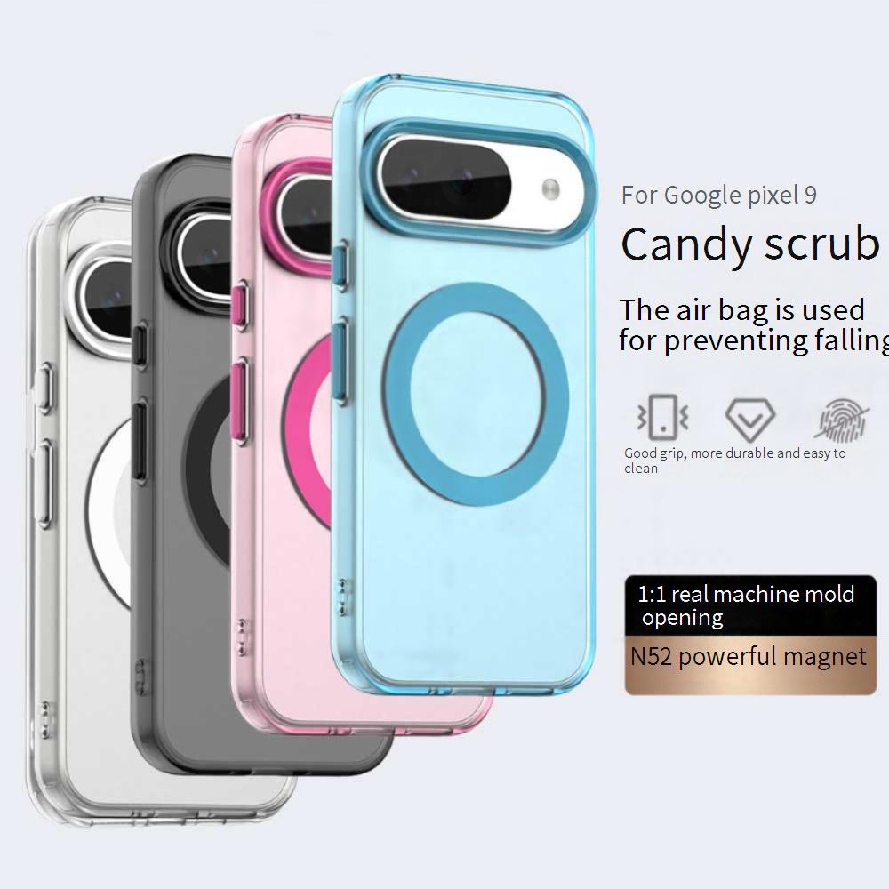 Magsafe Matte Phone Case For Google Pixel 9 9 Pro 9 Pro XL 9a Protective Case Magnetic Wireless Charging Shockproof Back Cover
