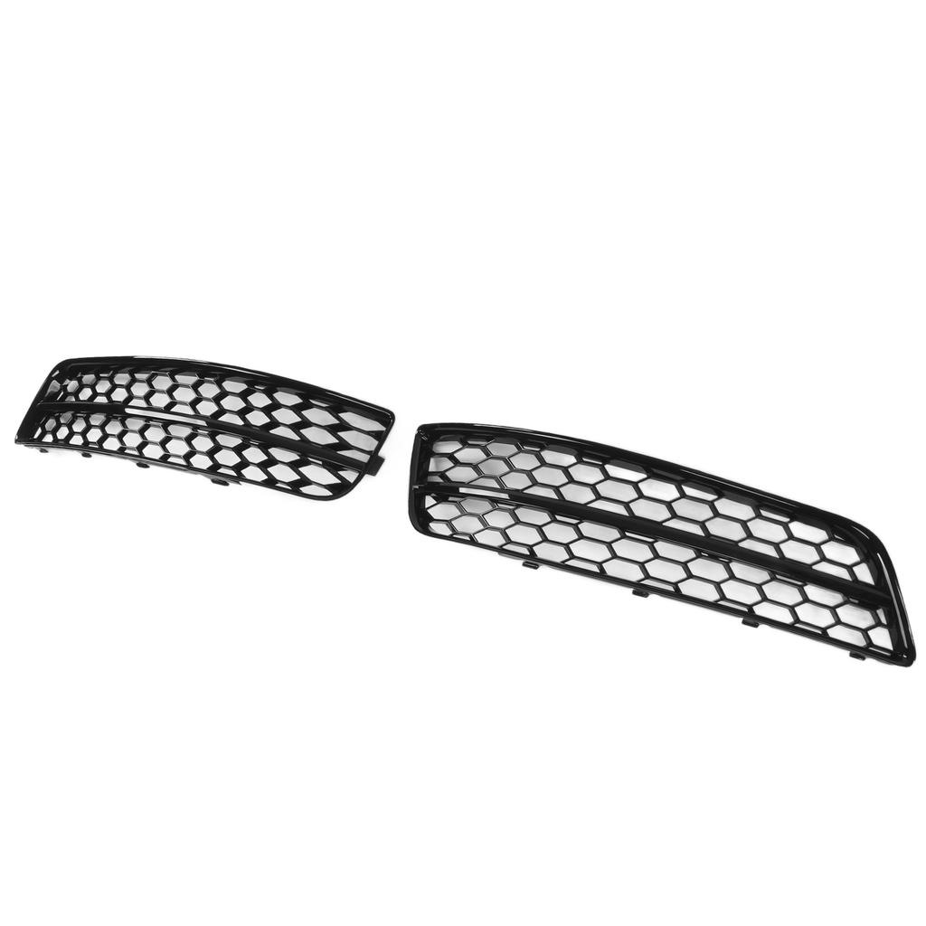 2pcs Gloss Black Front Bumper Fog Light Grille Cover Trim 8P0807682J Replacement for A3 8P 2009‑2013