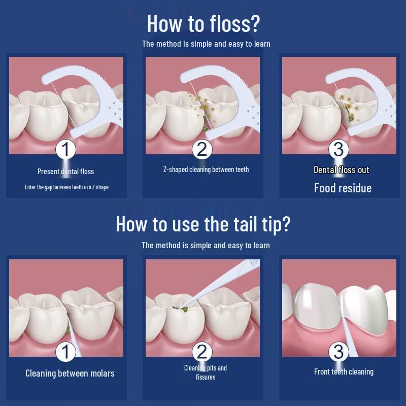 FAWNMUM Disposable Dental Floss Picks
