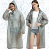 Gray Raincoat Waterproof Coat with Hood 70x145CM