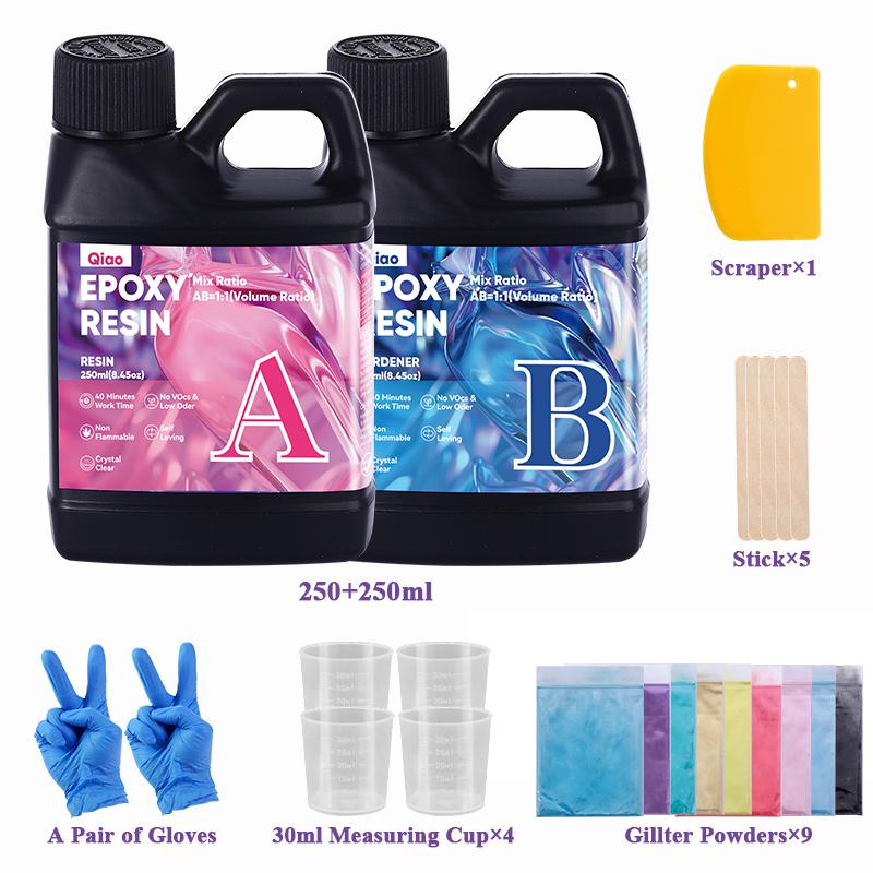 Ultra Clear Fast-Drying Epoxy Resin– 1:1 Ratio, Heat Resistant Resin for Resin Crafts, Wooden Countertops & Creative Projects