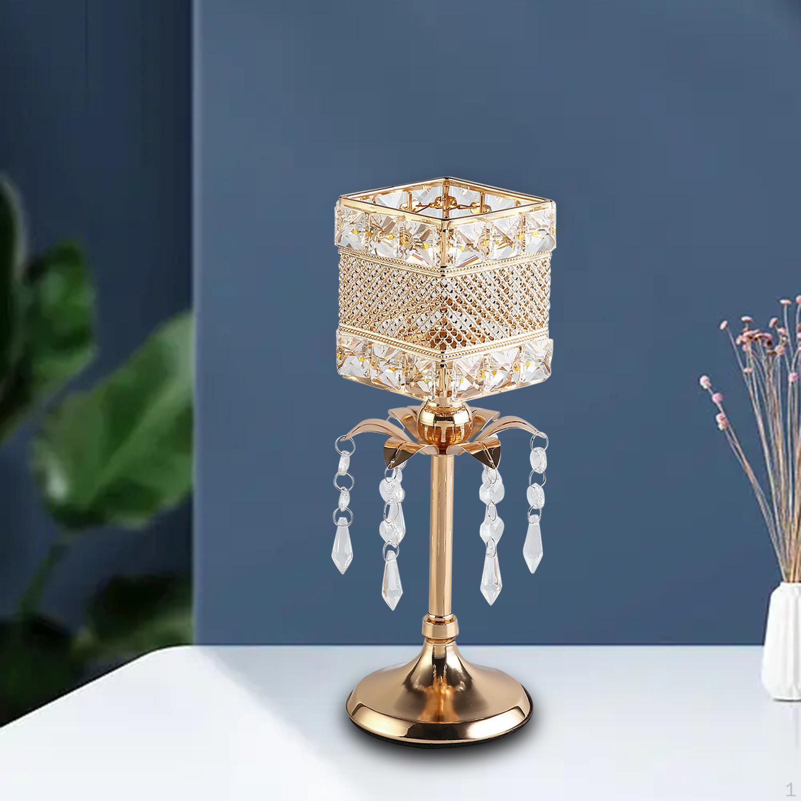 

-Crystal candle holder, decorative holder for anniversary party, birthday coffee table 31cm H