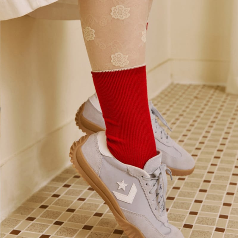 

SOCKS APPEAL rib plain red M