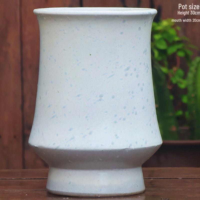 Hoher Handgefertigter Keramikkrug für Sukkulenten und Orchideen