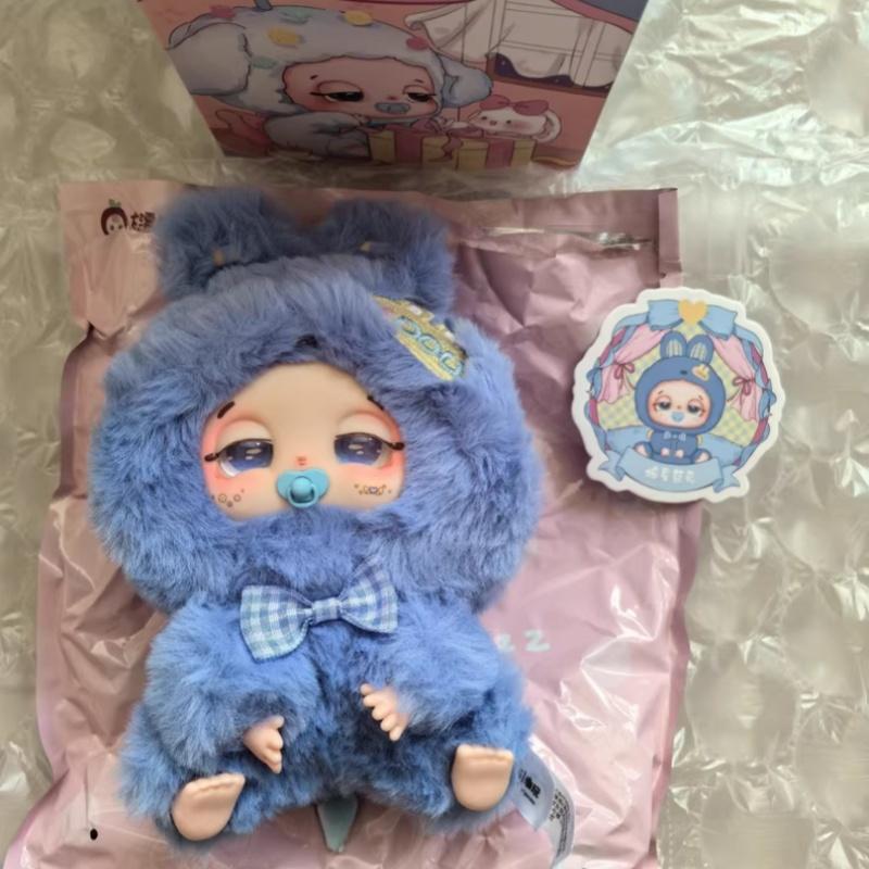Baby Three Sleepy Bag Doudou Good Luck Delivery Series Surprise  Cute Figurine Vinyl Face Plush Doll  Girl Plaything