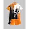 Boys Fashion 3D Printed Casual Pullover Short Sleeve Shorts  BoysOutdoor T-Shirt Shorts Set