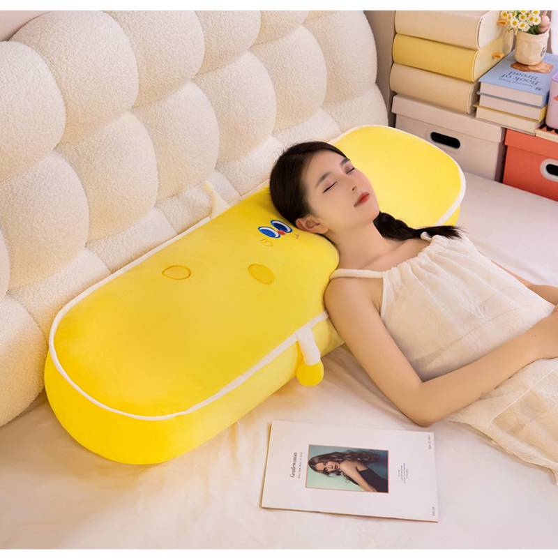 Long Dopamine Cheese Plush Toy Cute Cartoon Girl Sleeping Pillow Doll Cushion