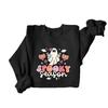 2025 Halloween Ghost Print Round Neck Long Sleeve Hoodie for Europe and America