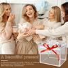 Toiletry Train Case Travel Makeup Tools Storage Organizer Crown Box Clear Cosmetic Case with Latches Handle Acrylic Display Case