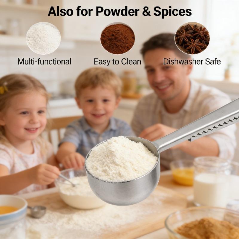 Colher Dosadora Multifuncional de Aço Inoxidável para Café com Clipe para Saco, Colher Seladora para Chá Café, Gadget e Acessórios de Cozinha