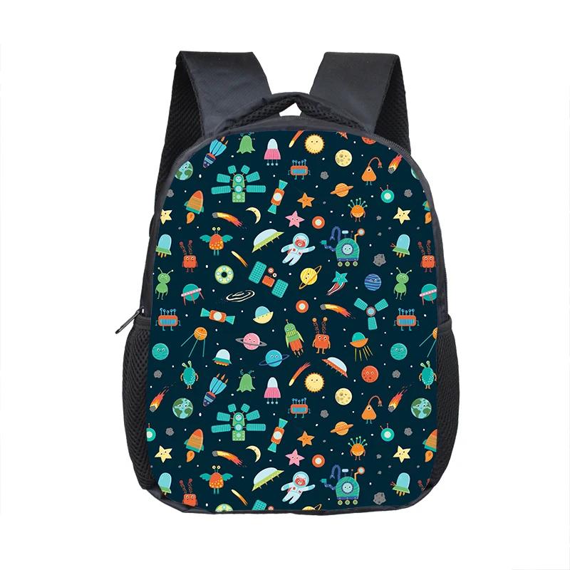 16 Inch Buitenaards Ruimteschip Piloot Rugzak voor 3-8 Jaar Oude Ruimte Astronaut Kinderen Boekentas Jongen Meisje Mini Peuter Schooltassen Cadeau