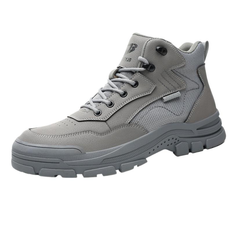 Labor Protection Shoes Embossed Cowhide Breathable Anti-smash and Puncture-proof Labor Protection Shoes Safety Protective Work Shoes