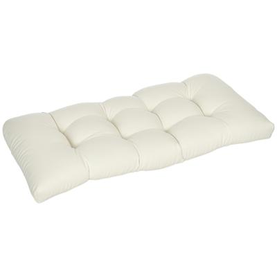 Cushion for 2-Seater Bench for Interior and Exterior with 8 Stitches for Chairs Sofas 110x48x8 Cm Cream