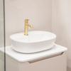 Dritto countertop washbasin 51.5X39 CM oval with tap hole white