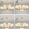 NuFeng Modern Chinese Style Chandelier, 12-Light, 3-Color Dimmable