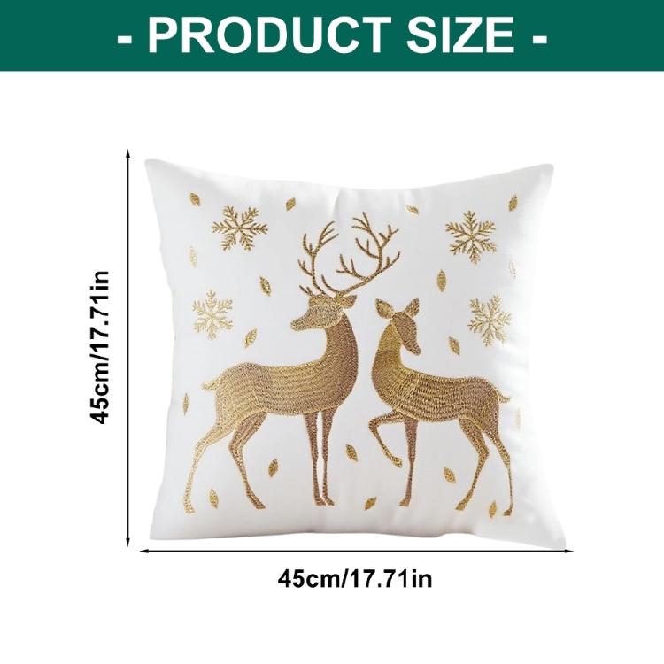 Reversible Plush Cushion Cover Christmas Designs Skin Friendly Fabric Home Office Decoration