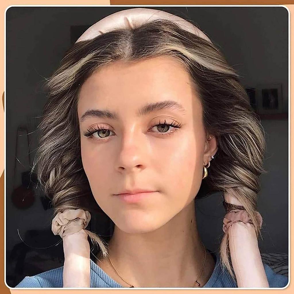 Lockenwickler-Set für langes Haar, Lockenwickler über Nacht, ohne Hitze, inklusive Lockenwickler, Haargummis, Haarspange