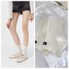 Ballet-Style Over-the-Knee Thin Summer Socks for Women - Solid Color, Calf-Slimming, Double-Needle Scrunch Design