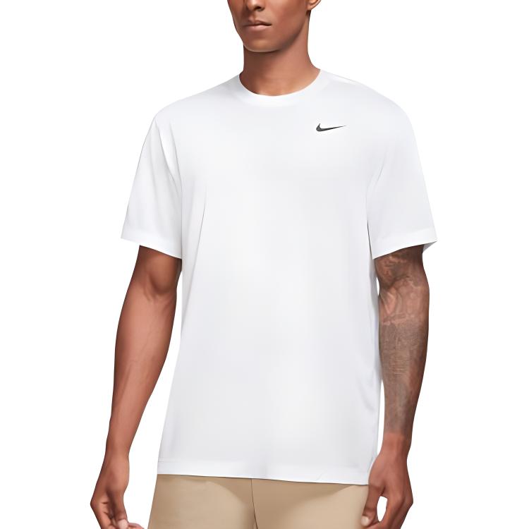 Nike Logo Printed Loose Fit Round Neck Short Sleeve T-Shirt Men Tops White DX0989-100