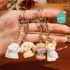 Cartoon Puppy Plush Resin Keychain, Cute Student Bag Decoration Pendant, Girlish Heart Key Chain