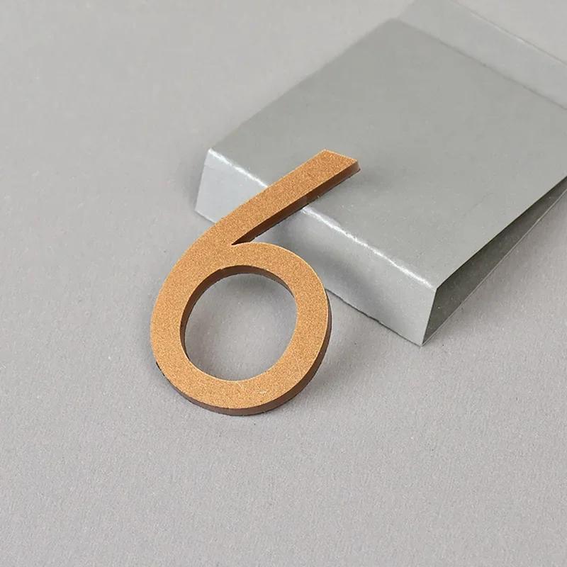 0-9 Ziffern Hausnummer Aufkleber 3D Selbstklebend Türschild Außen Briefkasten Hotel Apartment Zimmer Adressschild Heimdeko