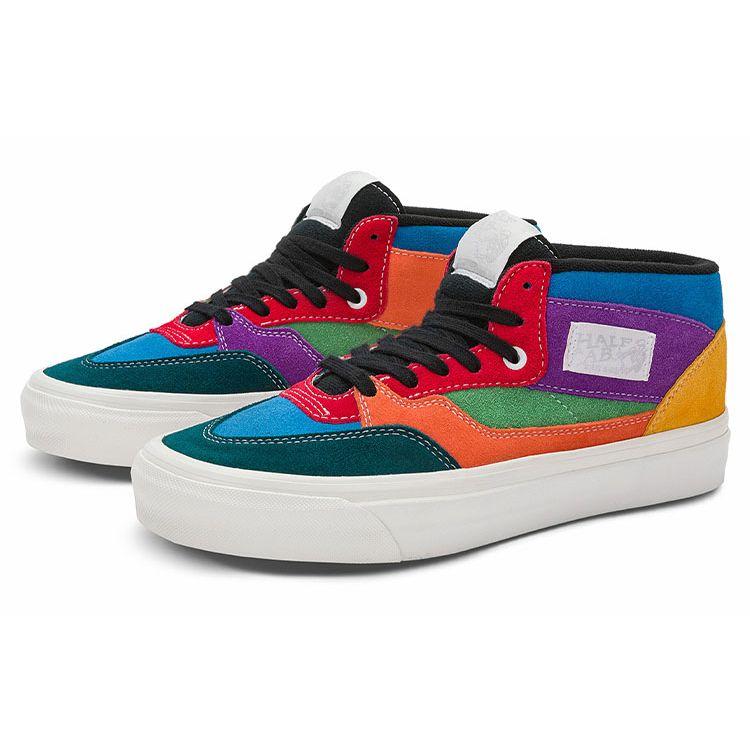 Vans Half Cab 33 DX Leather Fashion Casual Mid-Top Skate Shoes Unisex Sneakers Blue Orange Purple VN0A5KX6448