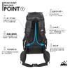 Hiking Backpack (37L + 5L) - Lightweight, Water-Resistant, Black, for Mountaineering and Trekking - PEAKHUNT
