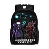 Zaino Classico Skibidi Toilet per Esterno Scuola Superiore Lavoro Cameraman Titan Zaino Giornaliero per Uomini Donne Computer Portatile Borse in Tela